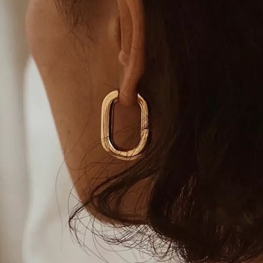 Gold plated Hoop Earrings - Picture 3 of 10